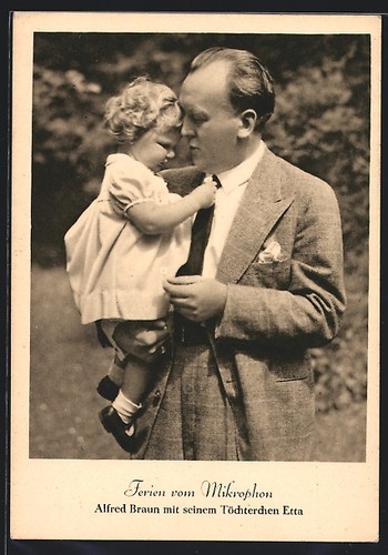 Postcard alfred braun with his - postcard,
