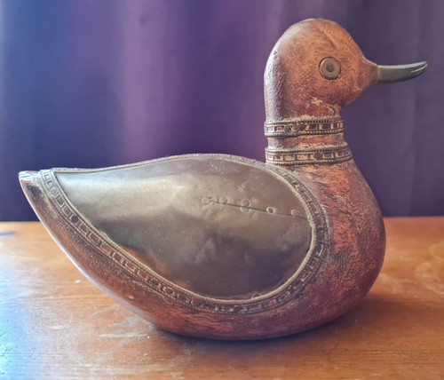 Vintage wooden duck ornament - duck,