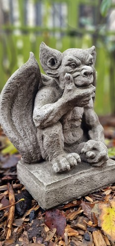 Winged gargoyle gothic statue - winged,