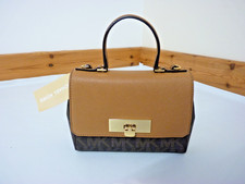 Michael Kors Crossbody Handbag Callie Leather Bag x small Brown / Acorn New