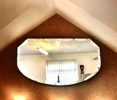 Vintage art deco bevelled edge - bevelled,