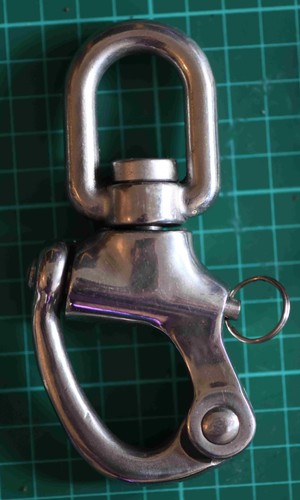 Swivelling snap shackle 6cm - swivelling,