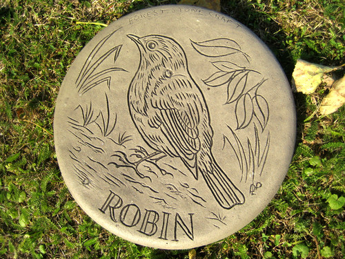 Garden stepping stones robin - stepping,