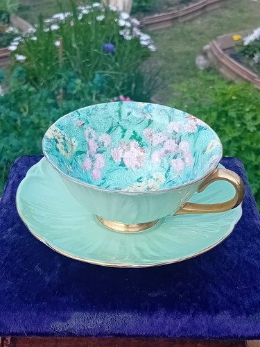 Shelley oleander teacup and - shelley,