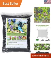 Heavy Duty Nylon Garden Netting 25x25 ft Protects Fruit Trees and Vegetables