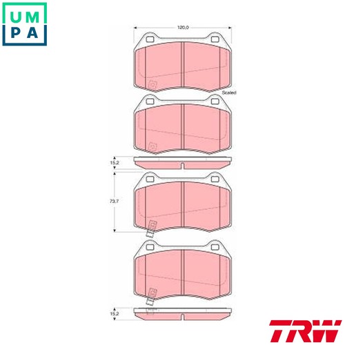 Brake pad set disc - disc,