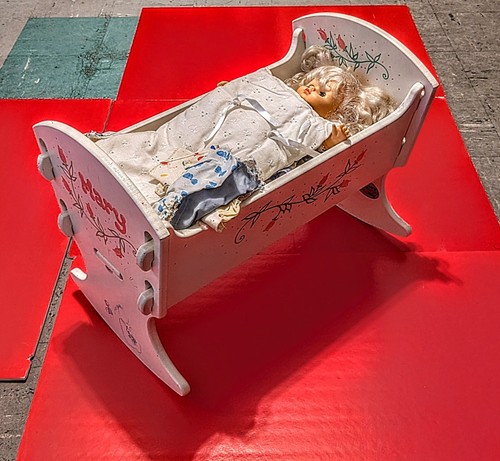 Wooden baby doll crib - baby,