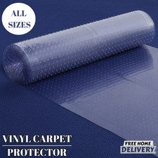 Vinyl Plastic Carpet Protector Clear Runner Home Office Hallway Film Mat Roll
