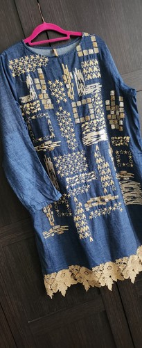 Beech tree embroidered kurta - tree,