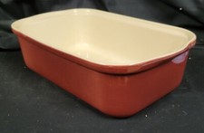 Magnificent RECTANGULAR Ceramic Red EMILE HENRY France Charcuterie Plate 