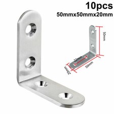 Corner Brackets Steel Angle Braces HEAVY DUTY Mounting Stainless Steel x10