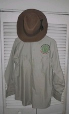 DISNEYLAND INDIANA JONES ADVENTURE  CAST MEMBER SHIRT & HAT UNIFORM PROP COSTUME