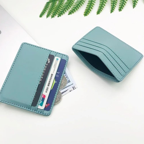 Slim leather card - card, holder
