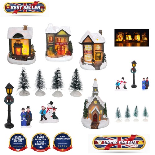 Festive mini village light - festive,