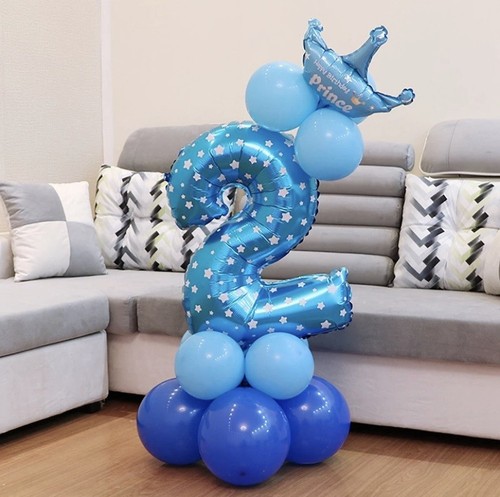 2nd birthday blue balloon - 2nd,