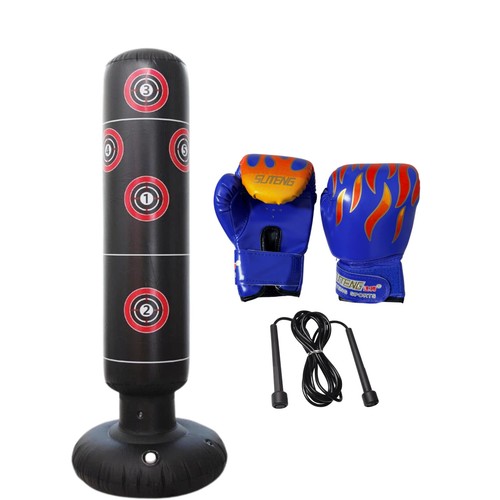 Inflatable punching bag for - punching,