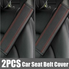 Vehicle Car Seat Belt Cover Shoulder Strap Pad Protector PU Leather Accessories