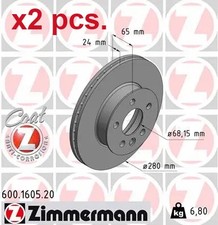 X2 PCS FRONT BRAKE DISC ROTOS