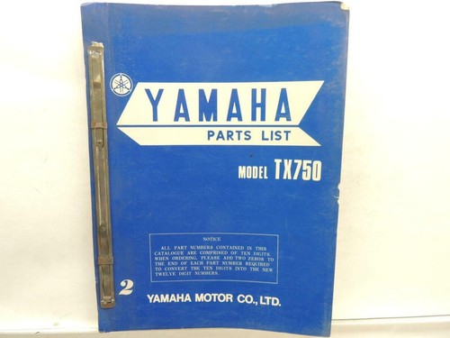 1972 yamaha tx750 parts list - 1972,
