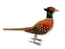 Wooden Pheasant Carving -