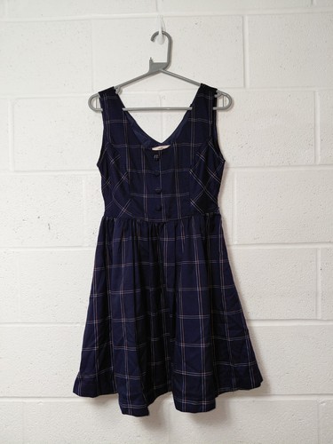 Ank rouge navy blue tartan - navy,