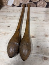Pair No 2 Wooden Indian Clubs