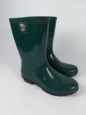 UGG Sienna Women's Green Waterproof Rain Boots Size UK 4 Mid-Calf Rubber