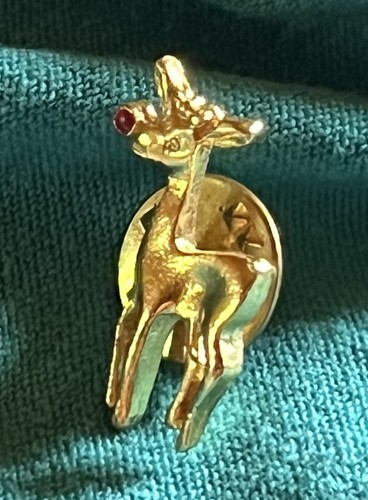 Vintage gold tone rudolph - vintage, tie