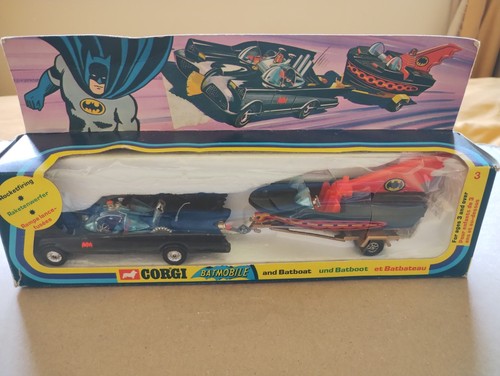 1976 corgi batmobile - batmobile, batboat