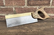 Vintage 10” Tyzack Turner Brass Backed Tenon Wood Saw 12TPI Woodworking Old Tool