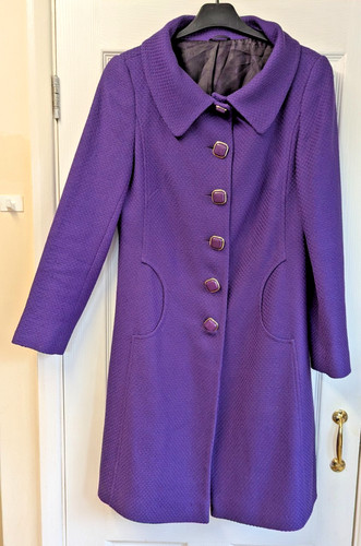 Hobbs purple wool coat - hobbs,