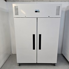 Double Fridge 1200L Upright White Steel Storage Commercial Kitchen Polar CC663