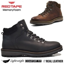 MENS LEATHER FUR WALKING OUTDOOR HIKING TRAIL DESERT ANKLE WORK SHOES BOOTS SIZE