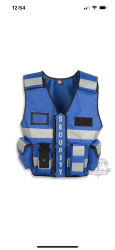 Blue security tactical vest - security,