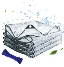 All Sizes Of Heavy Duty Clear Tarpaulin Waterproof Cover Ground Camping UK Sheet