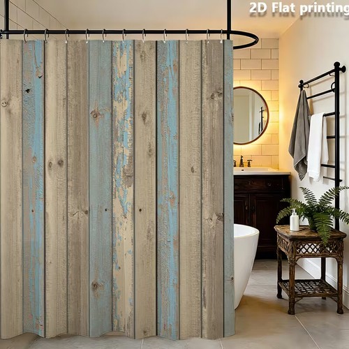 Natural wood board shower - natural,