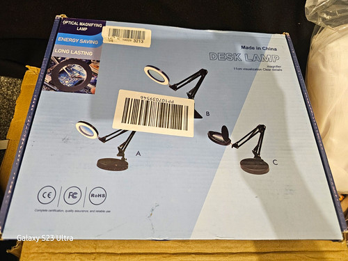 Led magnifying ring desk lamp - magnifying,