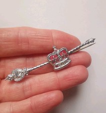 Vintage Silver Tone Enamel