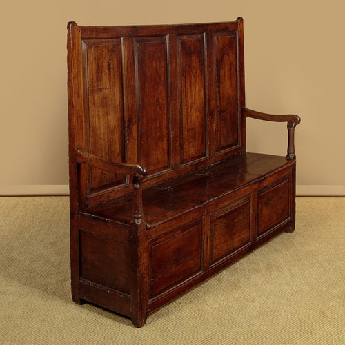 Antique 18th welsh oak box - welsh,