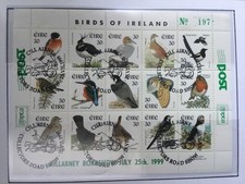 irish stamps, 1999 Birds definitive sheet, overprint Killarney Roadshow 