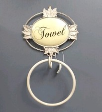 Shabby Chic Towel Ring with TOWEL on it - victorain style 
