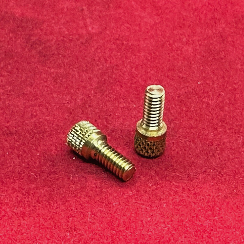 Solid brass knurled thumb - solid,