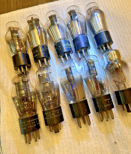 Philco tubes lot 10 - tubes, of