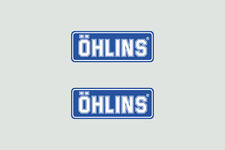 Ohlins Fork Shock Stickers Motorbike  Laminated Vinyl Decals x2