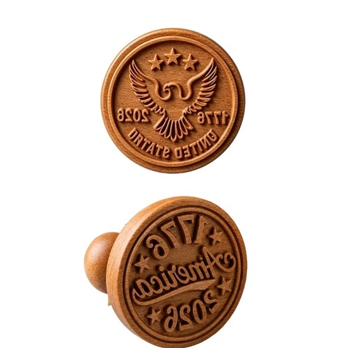 Engraved wooden stamps cookie - engraved,