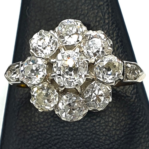 Antique italian daisy ring - antique,