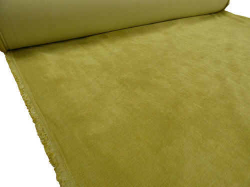 Yellowy green velvet - green,
