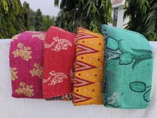 Indian Wholesale Lot Blanket Kantha Quilt Vintage Cotton Bedspreads Ralli