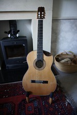 Unique Kimbara upcycled classical guitar, 1980's made in Japan