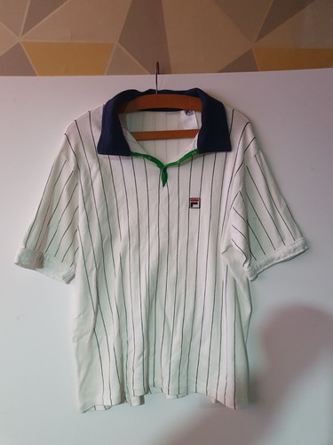 Vintage white line fila size - line,